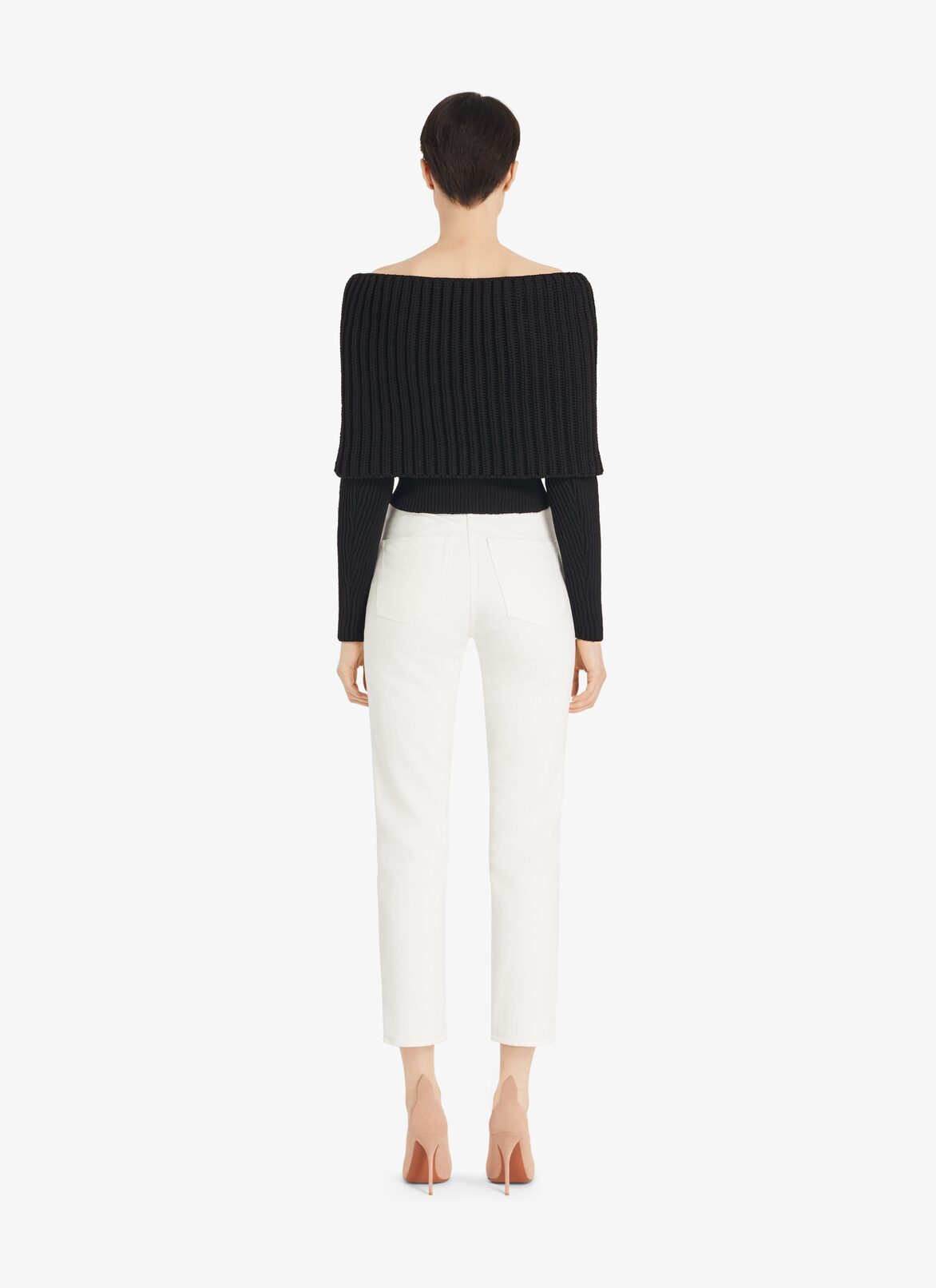 High-waist white denim jeans  ALAÏA WHITE HIGH-WAIST WHITE DENIM JEANS